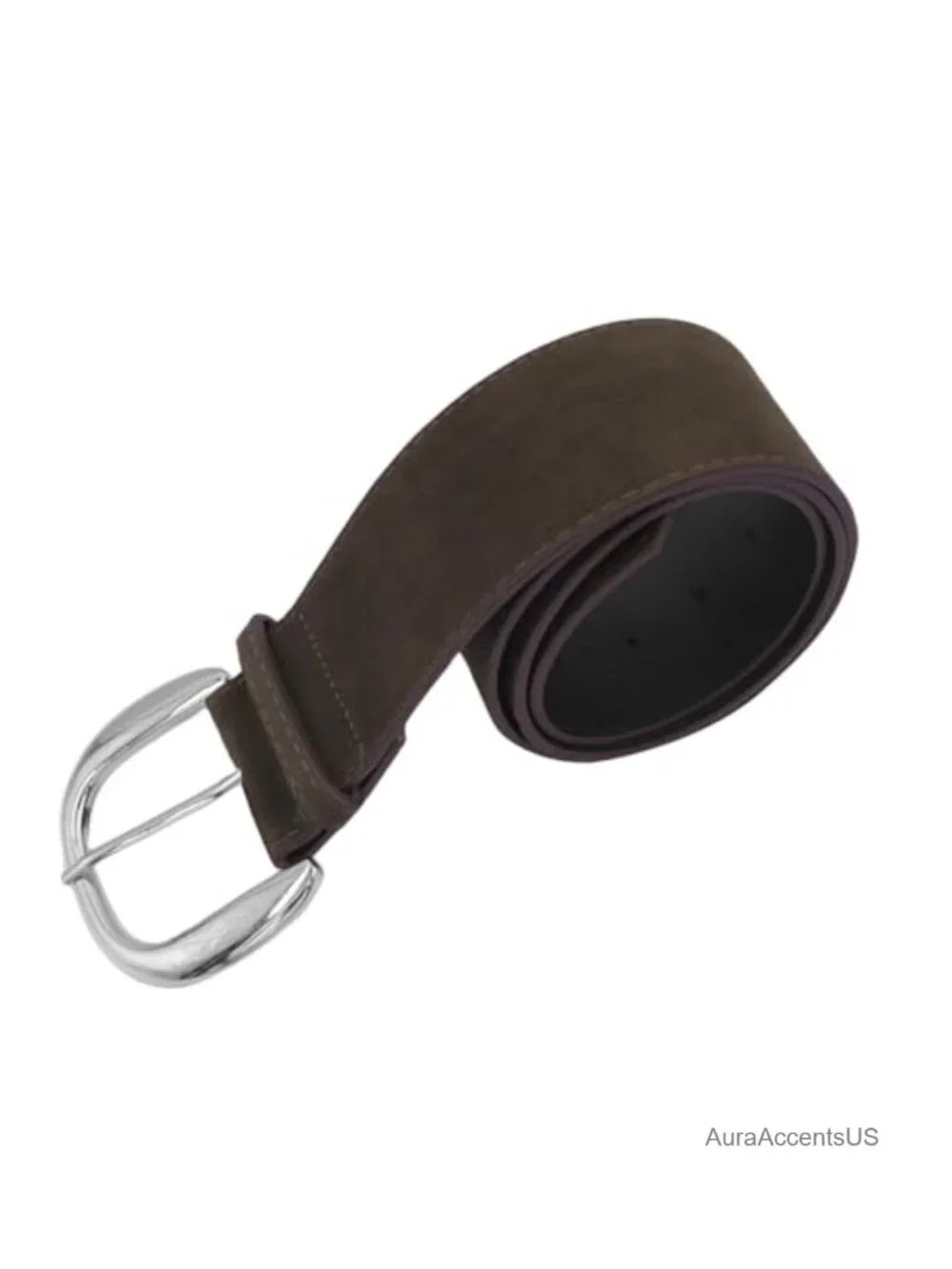 Wide Suede Waist Belt Adjustable Large Buckle Cinch Belt for Dresses